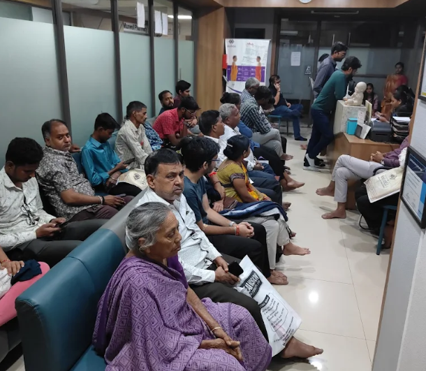 Waiting area on a clinic day